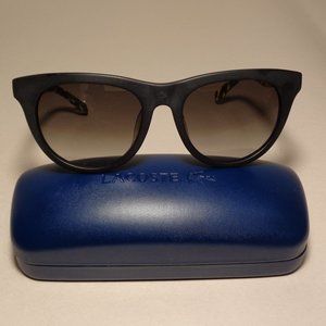 Lacoste L806SA Matte Solid Black Yellow Camouflage New Women's Sunglasses